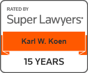 Rated by Super Lawyers | Karl W. Koen | 15 Years