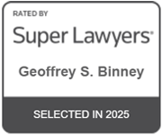 RATED BY | Super Lawyers | Geoffrey S. Binney | SELECTED IN 2025